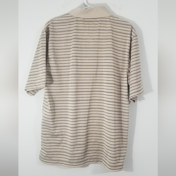 PGA Tour Polo Tee Shirt.Tan Color. PGA Logo Embroidered on Sleeve. Size Large. - Picture 6 of 7